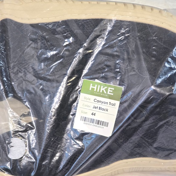 NWT Hike Footwear Canyon Trail Jet Black Barefoot Hiking Boots Mens 11 EU 44 - Picture 7 of 8